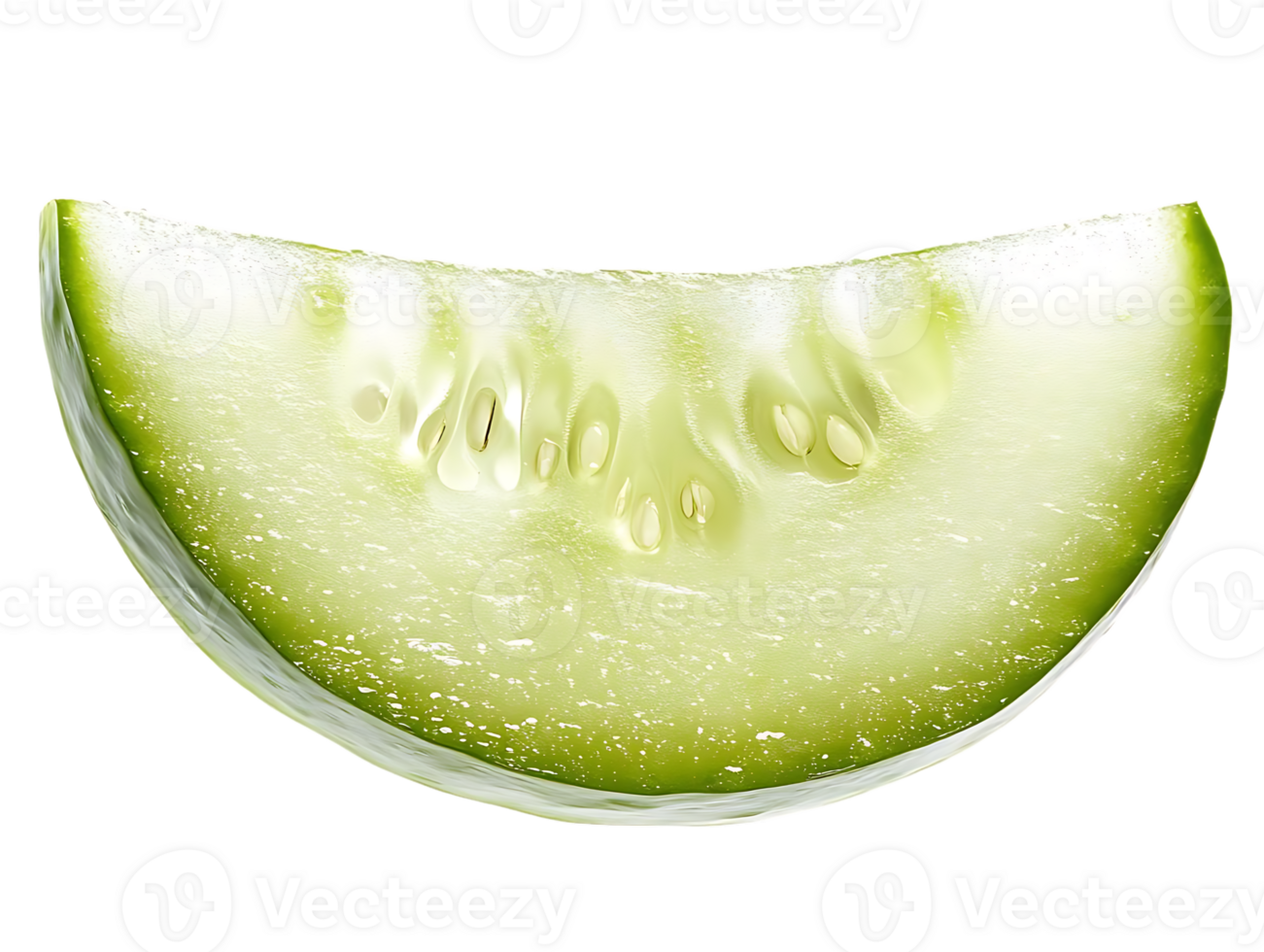 Fresh Cucumber Slice with Transparent Background, Isolated on Black, Perfect for Your Design Needs. png