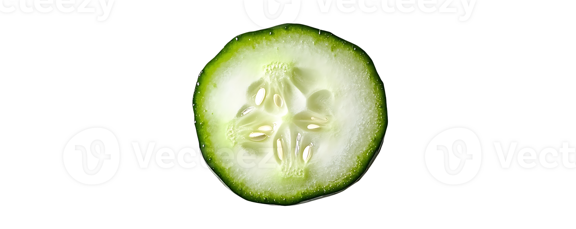 A Fresh Cucumber Slice with a Transparent Background, Perfect for Healthy Recipes and  Visual Appeal png