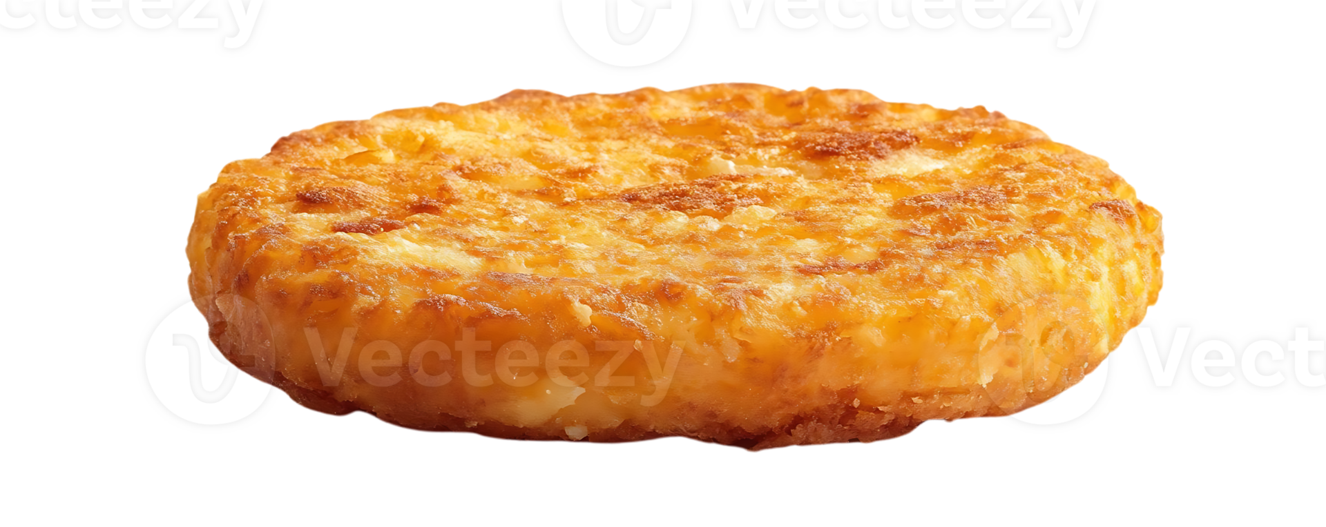 Crispy Golden Brown Potato Patty with Transparent Background png