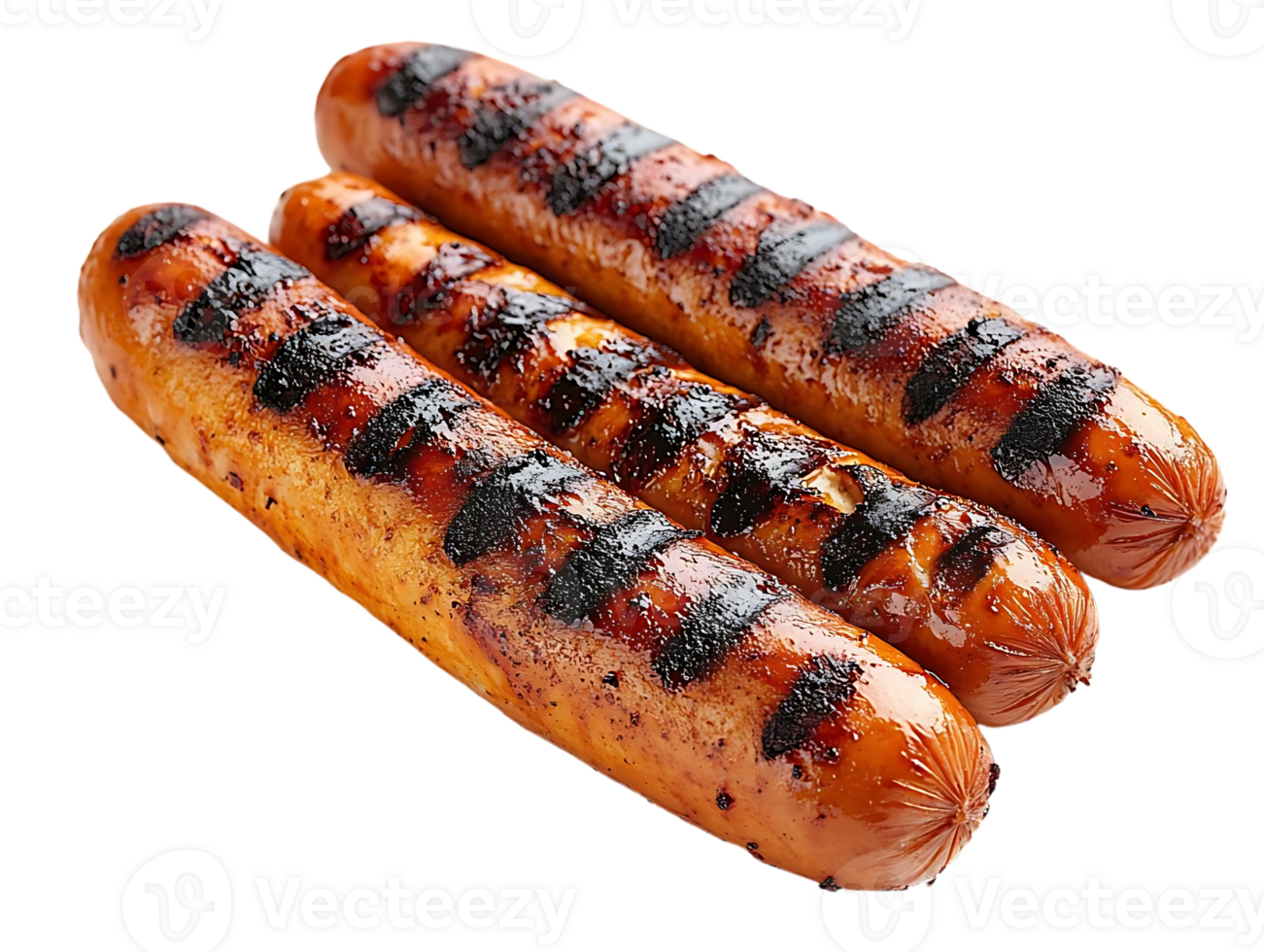 Grilled Sausages with a Transparent Background - Delicious and Ready to Eat png