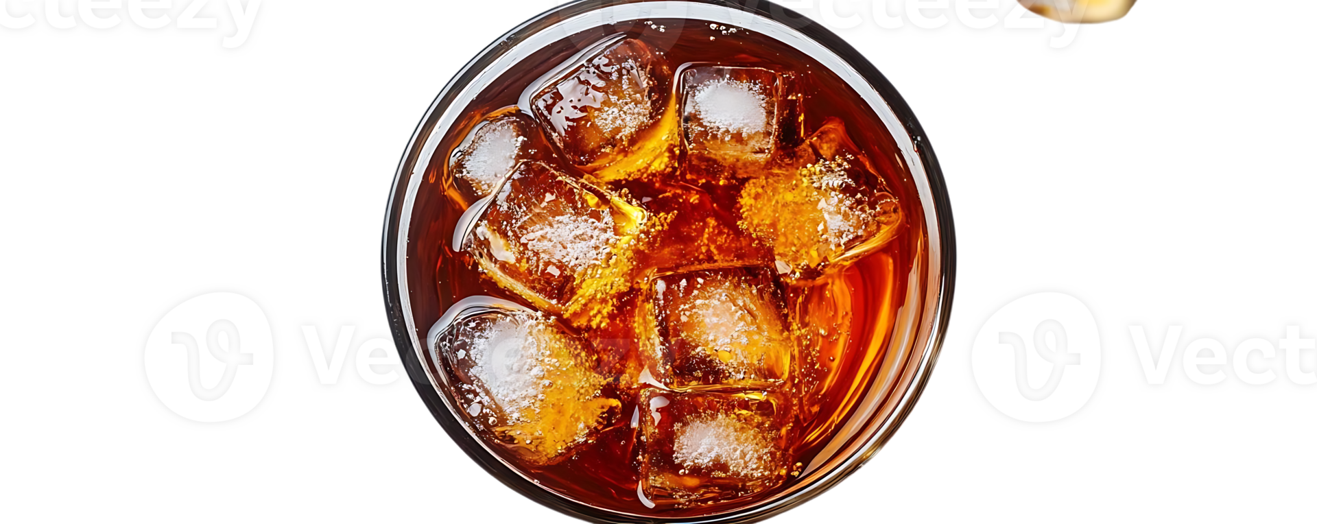 Iced Tea in a Glass with Transparent Background - A Refreshing Summer Drink png