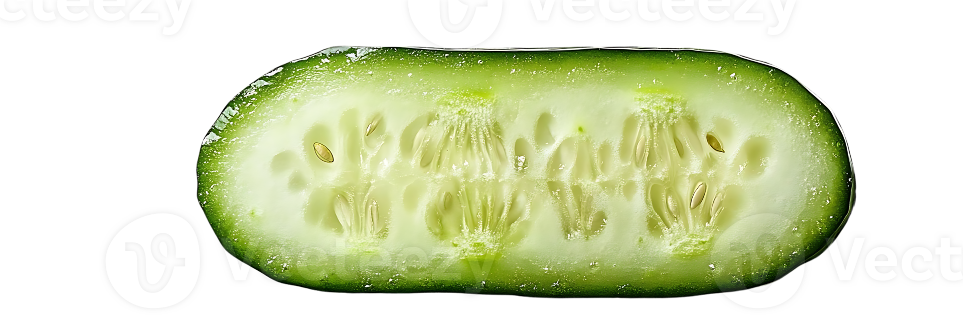 A Fresh Cucumber Slice with a Transparent Background, Perfect for Creating Delicious Salads and Refreshing Drinks png