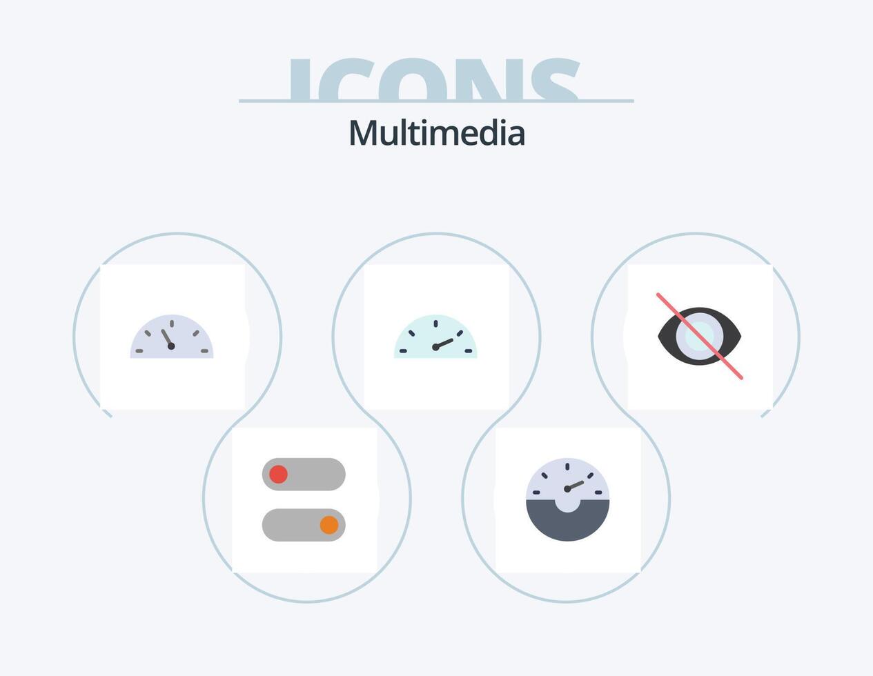 Multimedia Flat Icon Pack 5 Icon Design speed hide disable vector