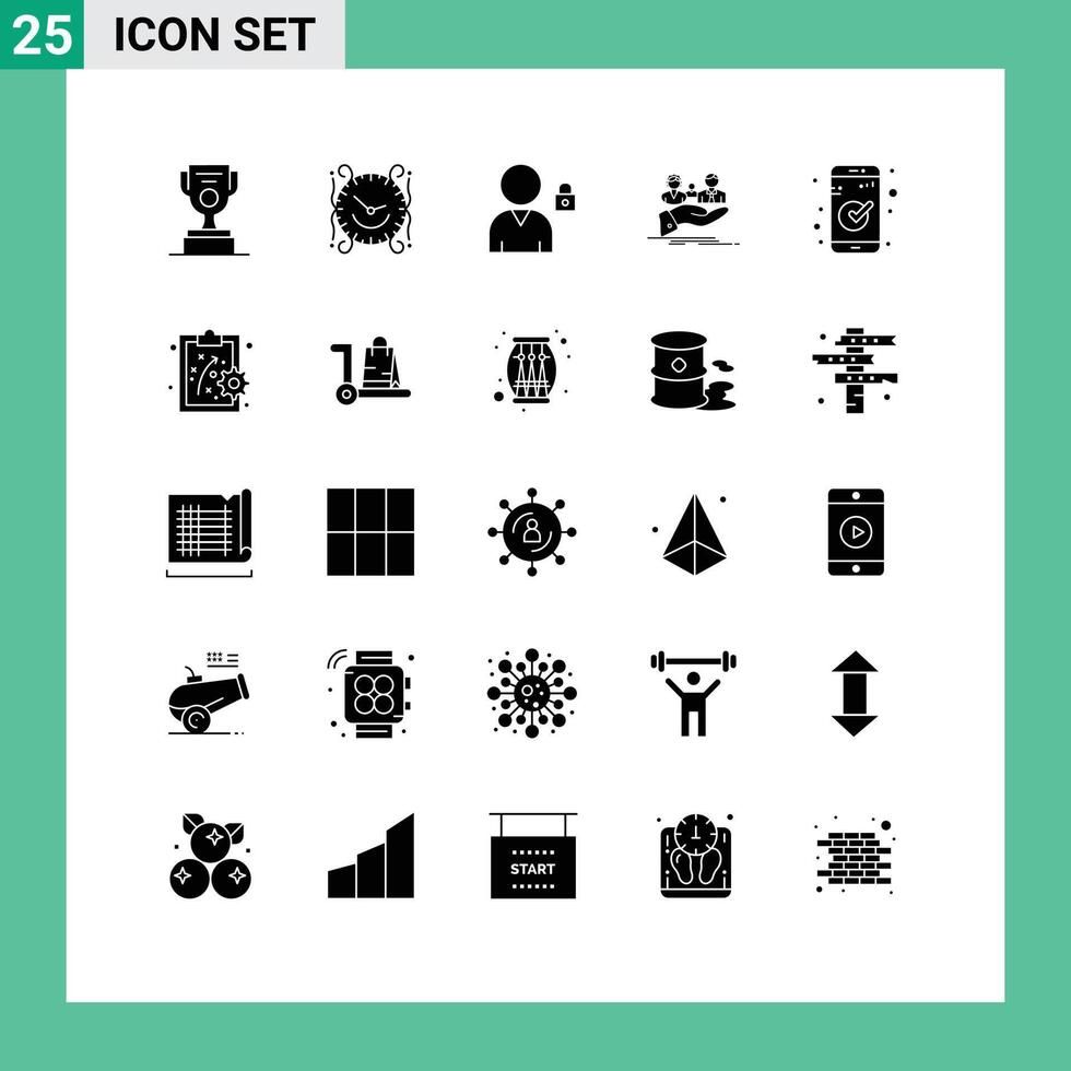 25 Creative Icons Modern Signs and Symbols of app life home family insurance Editable element Design Elements vector