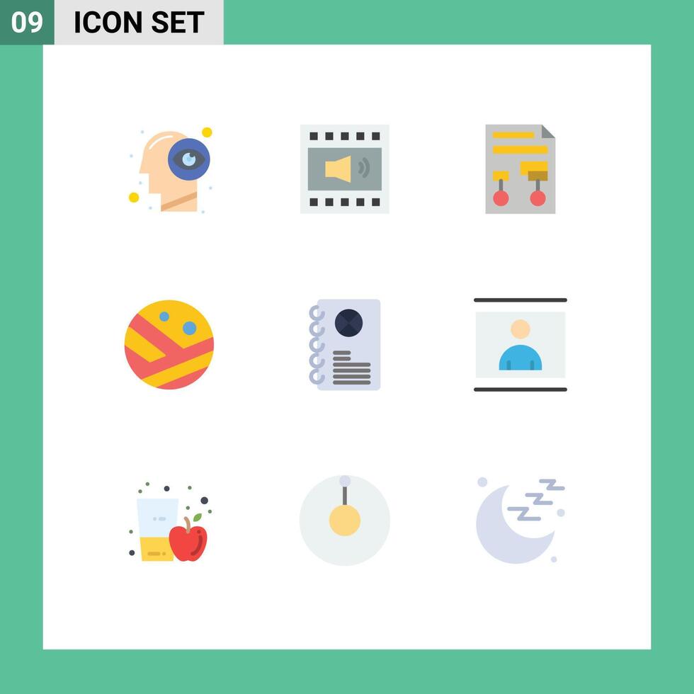 Pack of 9 Modern Flat Colors Signs and Symbols for Web Print Media such as strong hair proceed volume moisturizer wireframe Editable element Design Elements vector