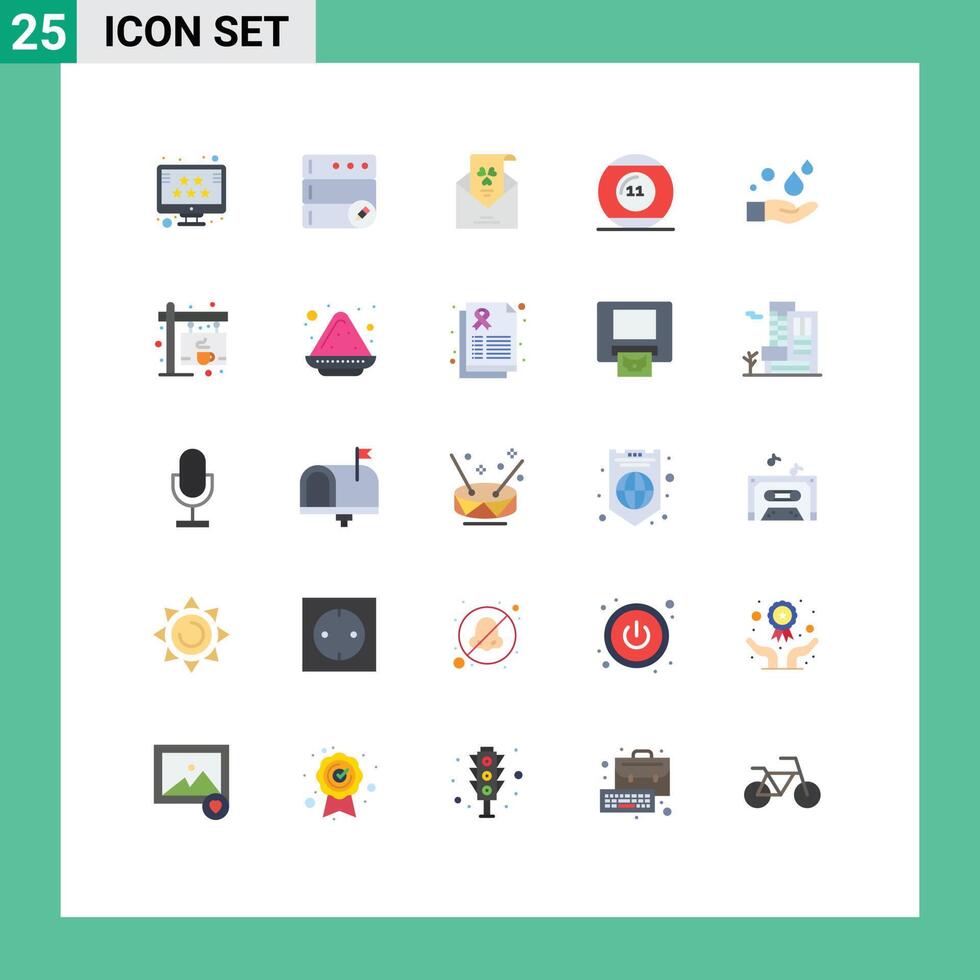 Universal Icon Symbols Group of 25 Modern Flat Colors of sports game e equipment invitation Editable element Design Elements vector