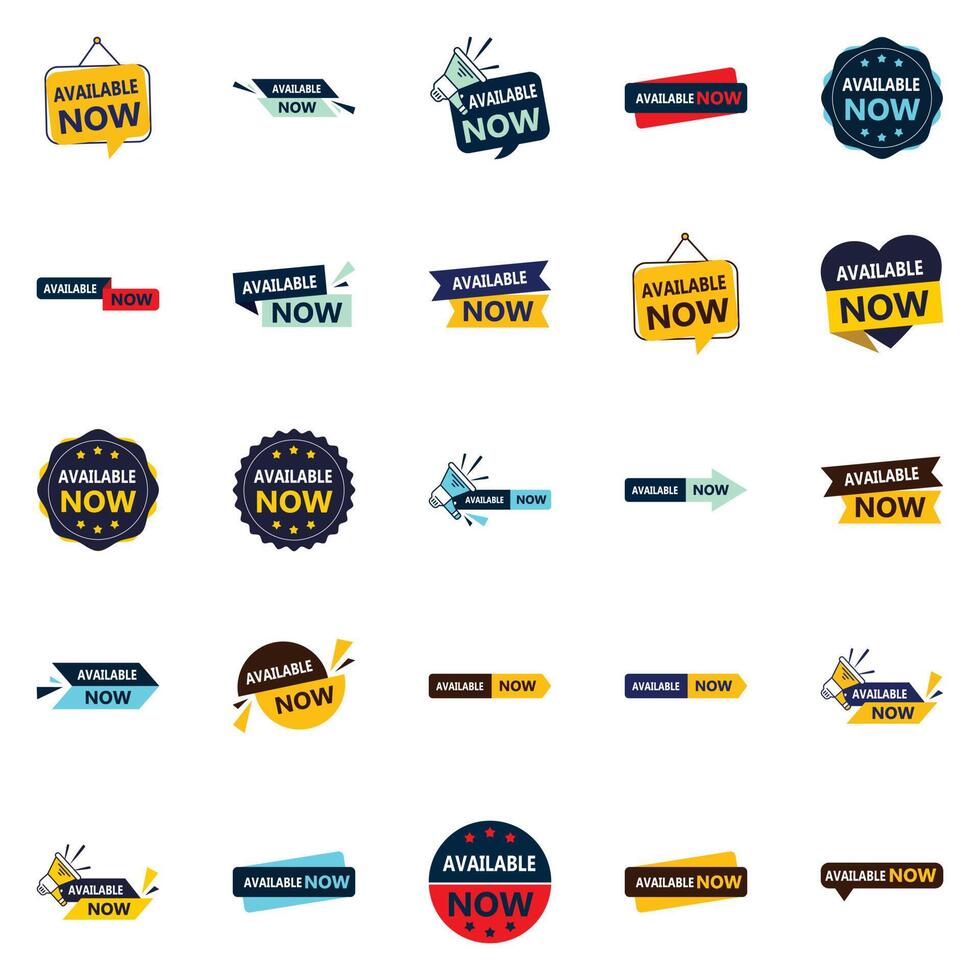 Available Now 25 Versatile element Banners for all your Designs vector