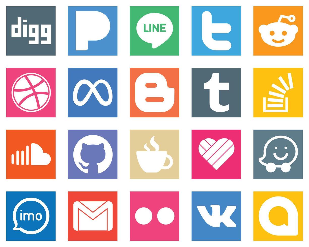 20 Social Media Icons for Your Business such as sound overflow facebook stock and stockoverflow icons Customizable and unique vector