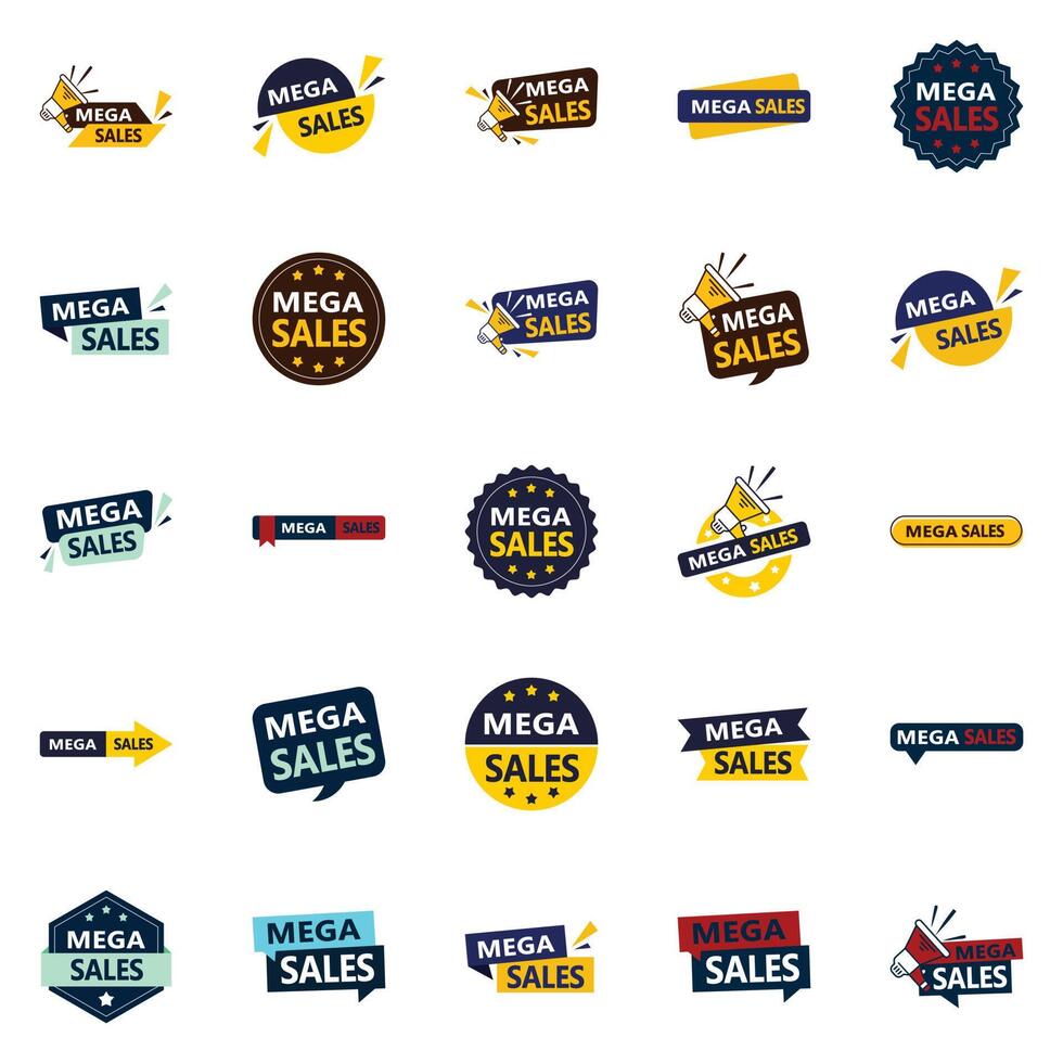 25 Professional element Designs in the Mega Sale Bundle Perfect for Product Designers vector
