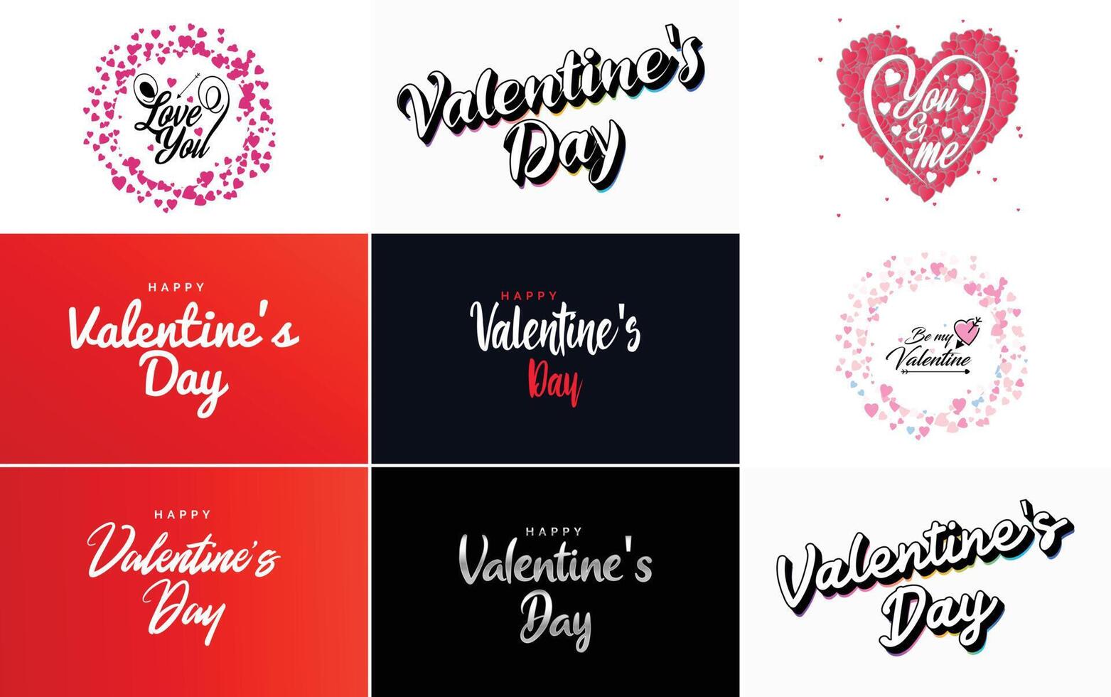 Love word art design with a heart shaped gradient background vector