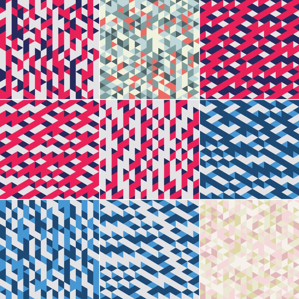A set of geometric design cards suitable for use as covers vouchers posters flyers and banner designs vector