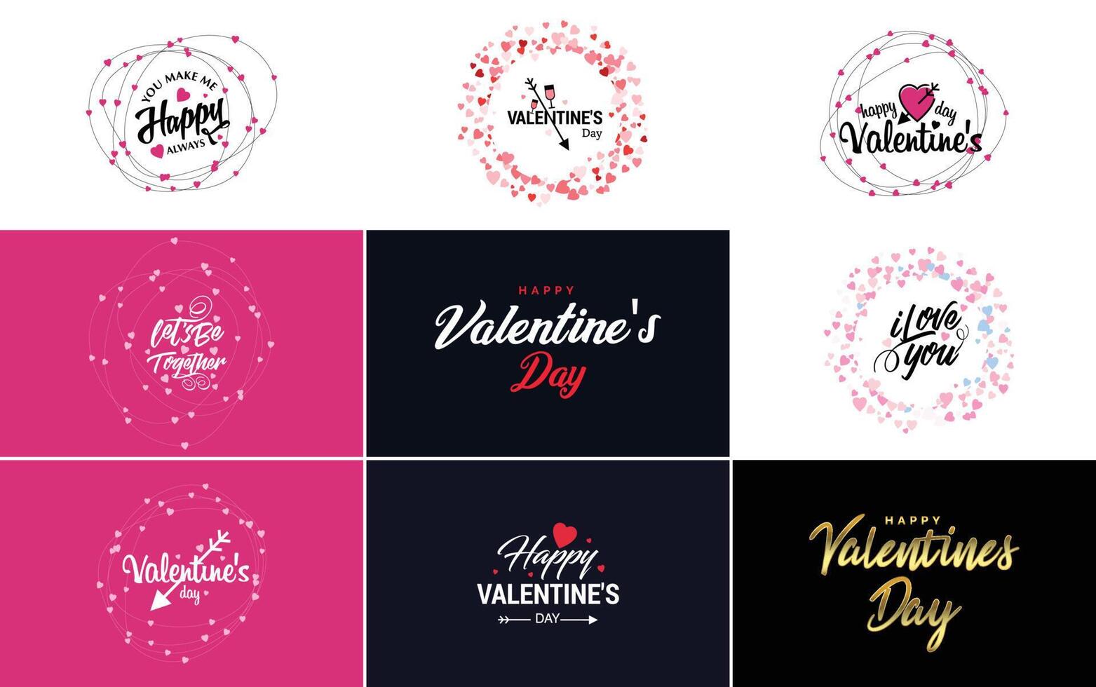 Love word art design with a heart shaped gradient background vector