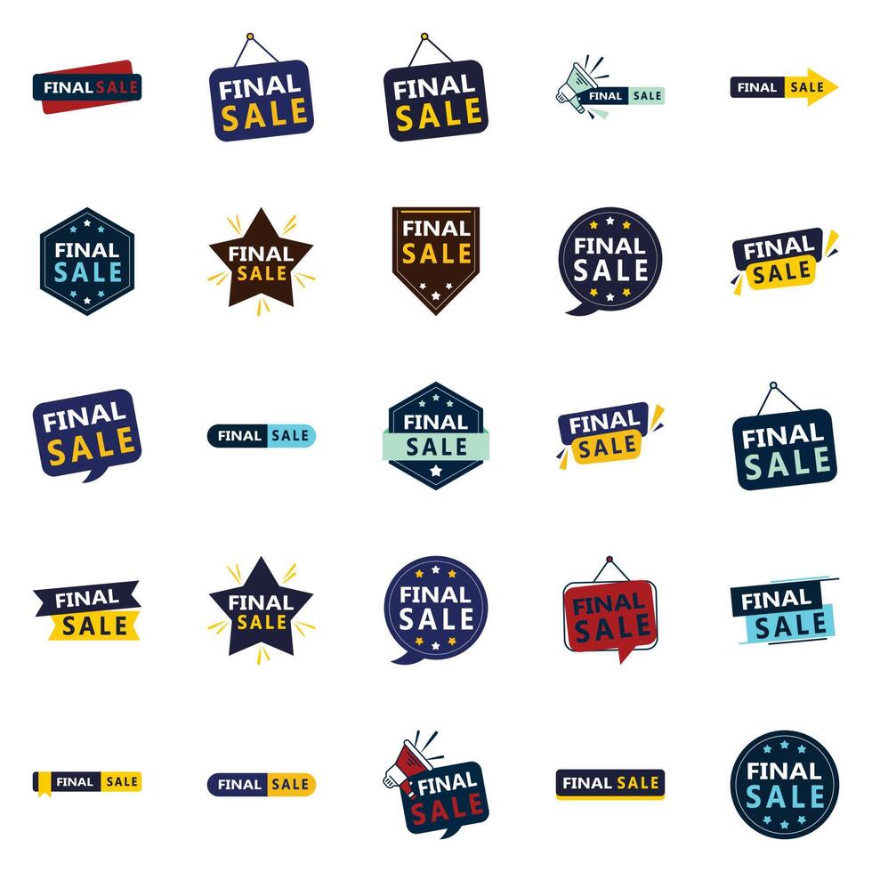 25 Final Sale Call to Action Enhancers for E Commerce Websites vector