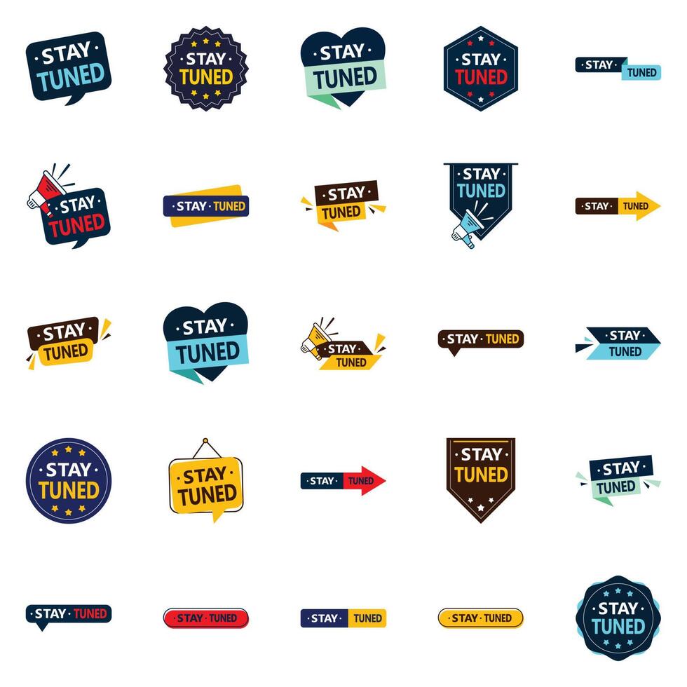 Stay Tuned 25 High quality element Designs for a professional brand image vector