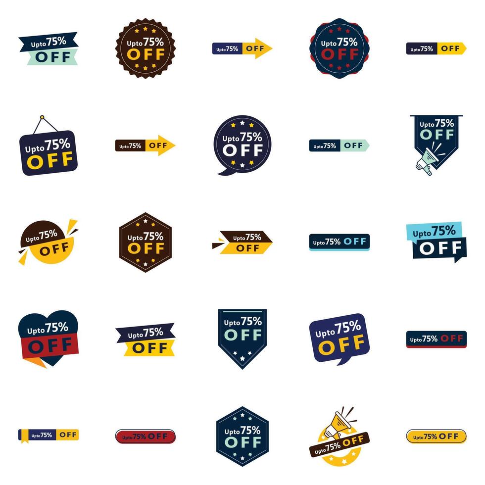 Up to 70 Off 25 High Quality element Designs to Increase Your Discount Sales vector