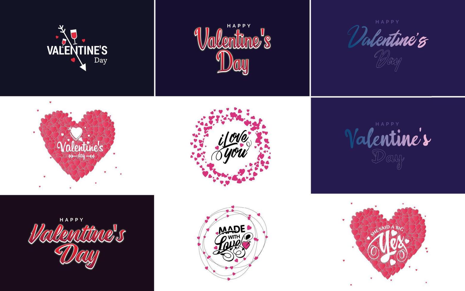 Love word art design with a heart shaped gradient background vector