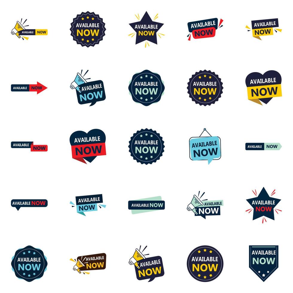 Available Now 25 Customizable element Banners Pack for Design Flexibility vector