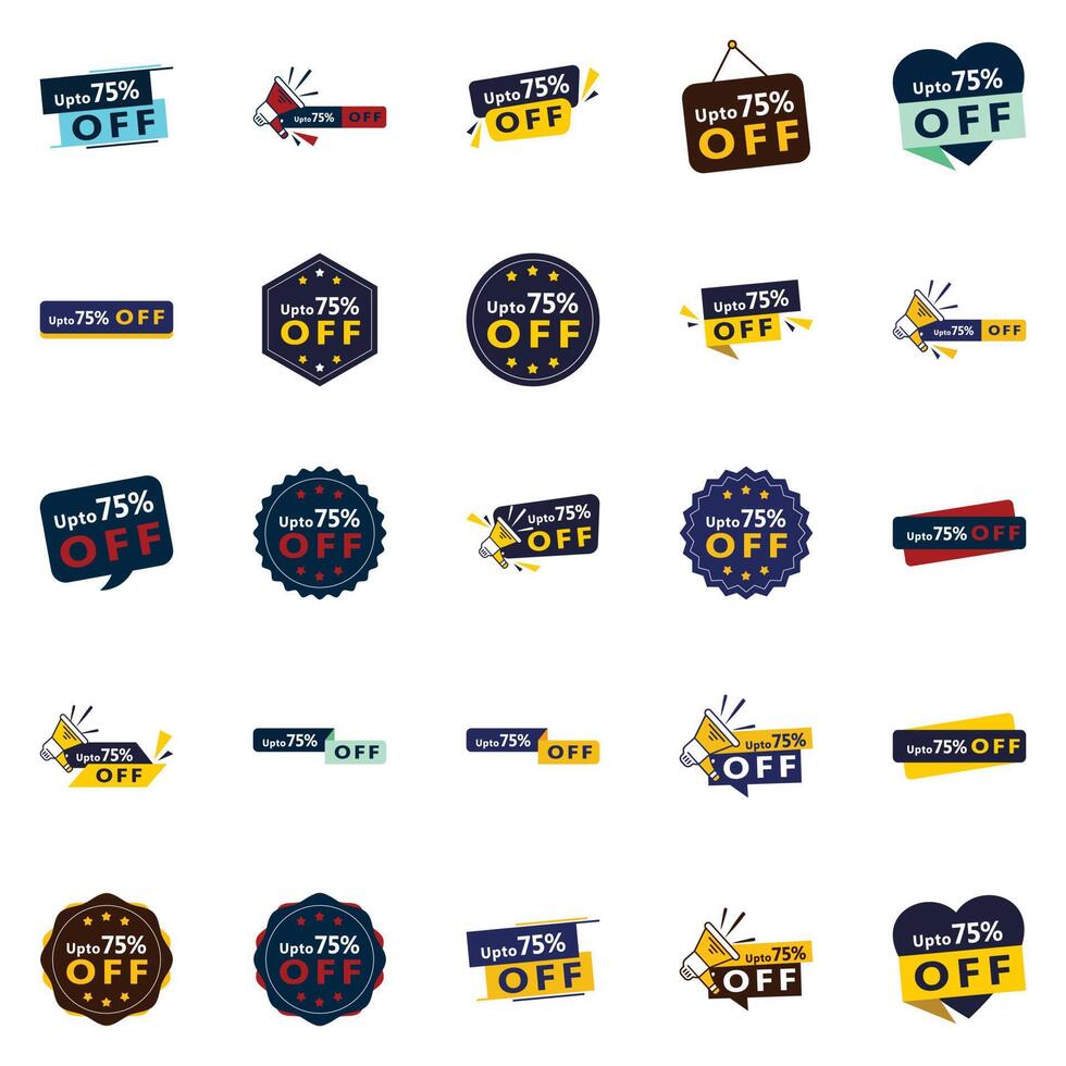 Up to 70 Off 25 Stunning element Banners for Your Next Sale Event vector
