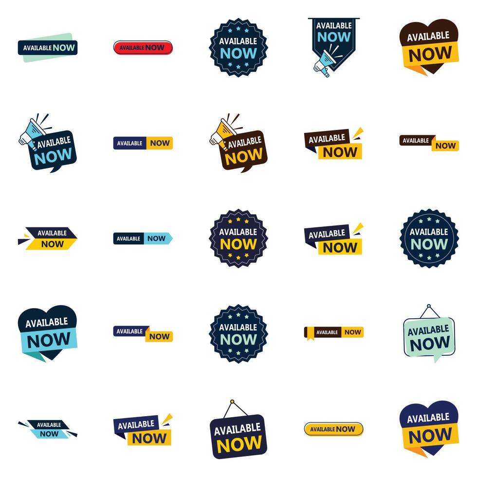 Available Now 25 Customizable element Banners Pack for Design Flexibility vector