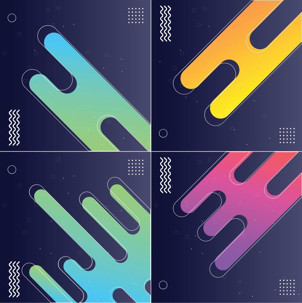 Flat Lines on Blue Designs element Illustrations vector