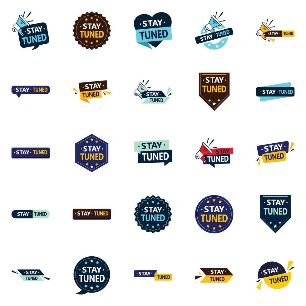 Stay Tuned 25 Exciting element Designs for your next campaign vector