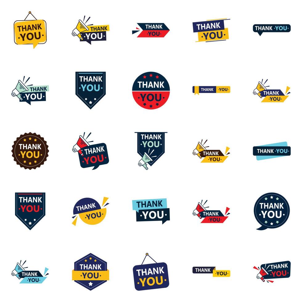 25 Unique element Designs for Showing Appreciation vector