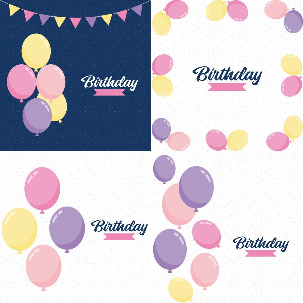 Abstract background with shining colorful balloons suitable for birthdays parties presentations sales and with space for text element illustration vector