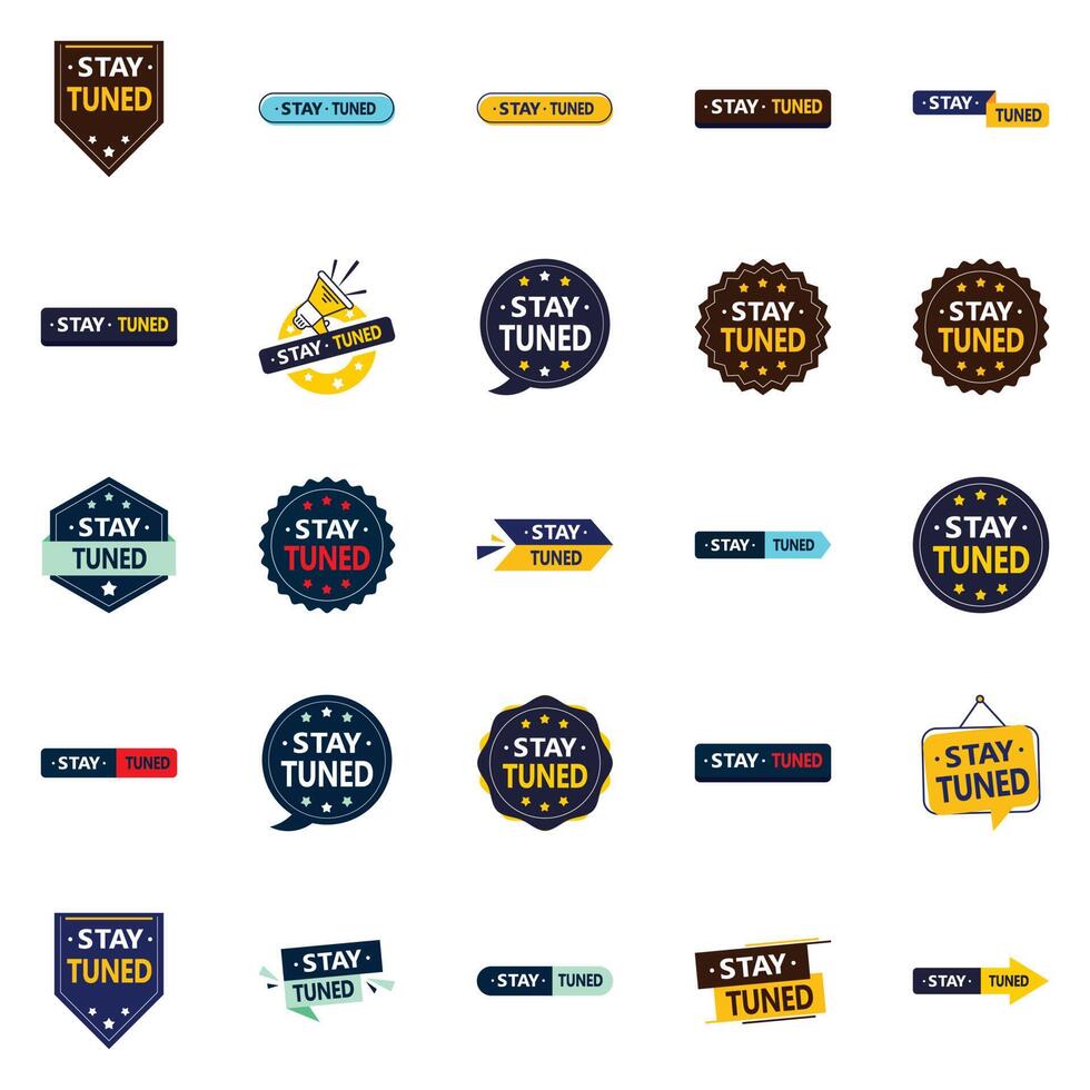 Stay Tuned 25 Versatile element Images for a dynamic and adaptive brand direction vector