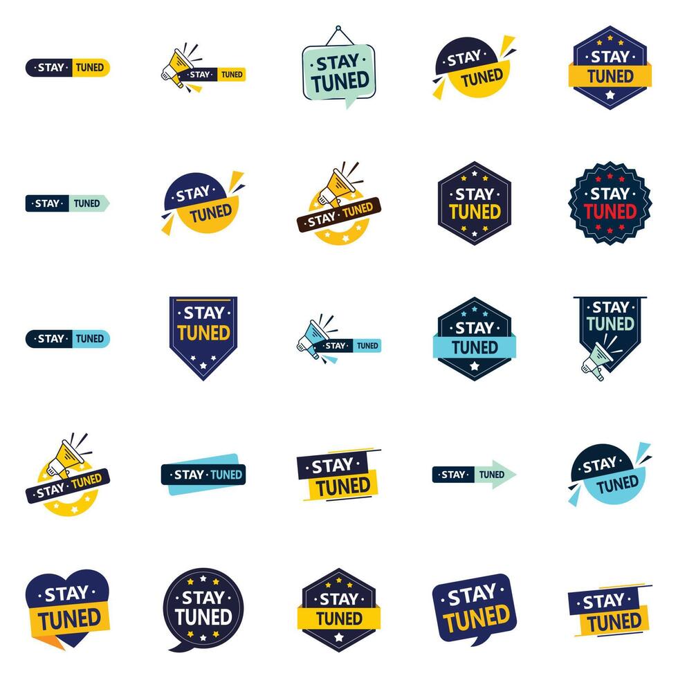 Stay Tuned 25 High quality element Images for a professional brand identity vector