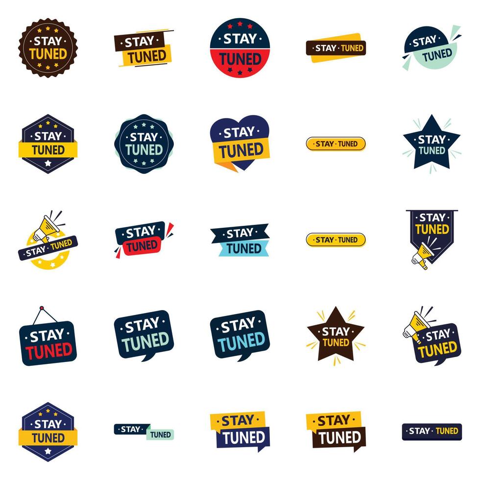 Stay Tuned 25 Professional element Images for a sleek and sophisticated look vector