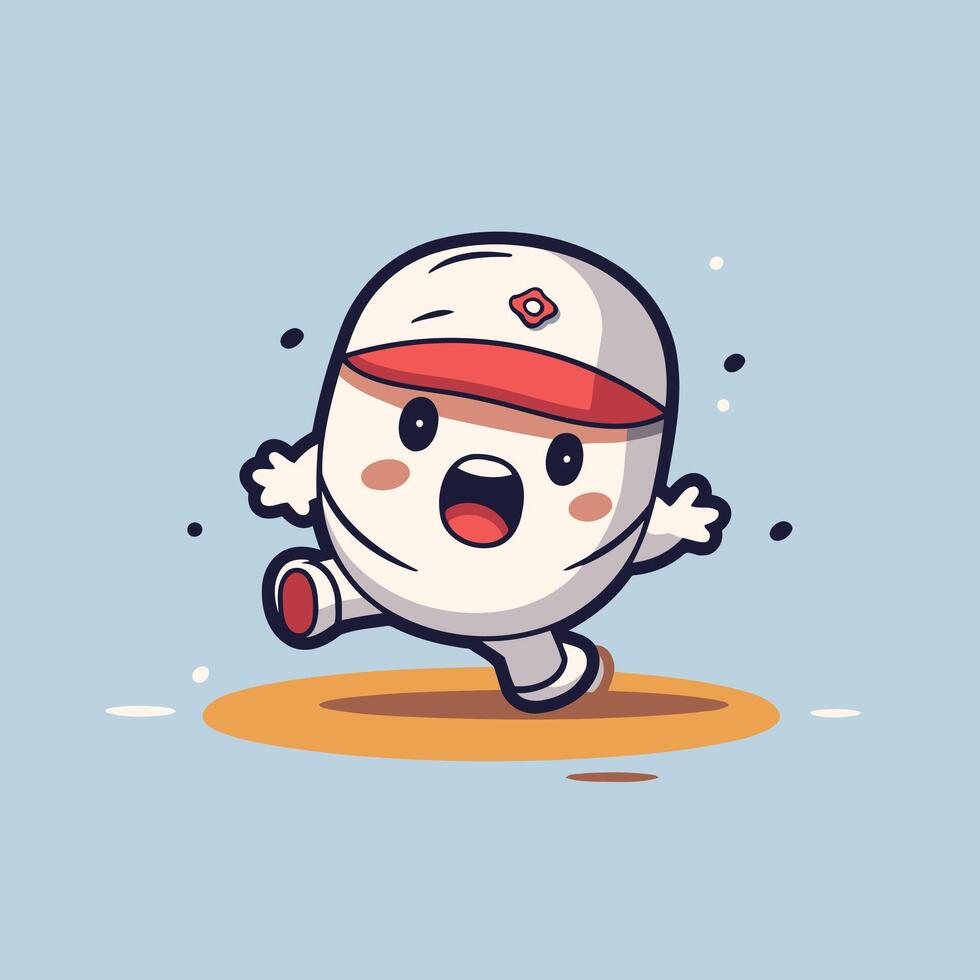 Cute astronaut running Cute cartoon character element illustration vector