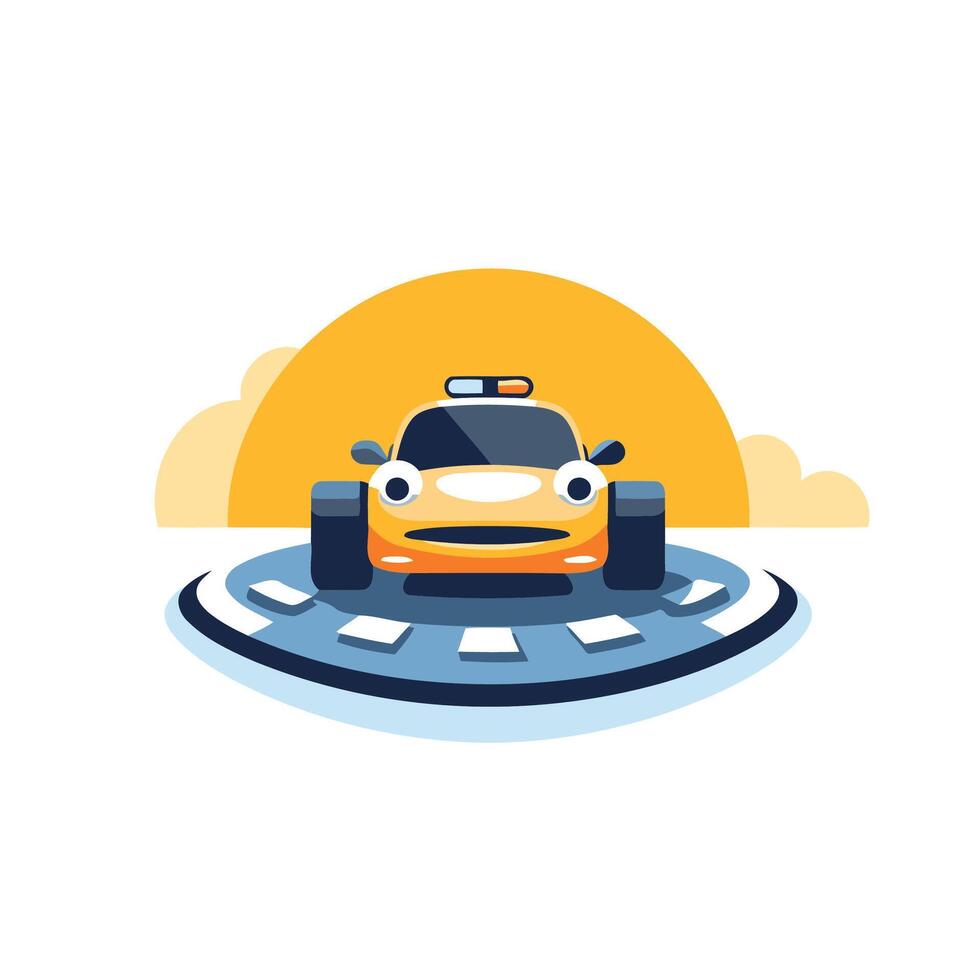 Taxi icon Flat illustration of taxi icon for web design vector