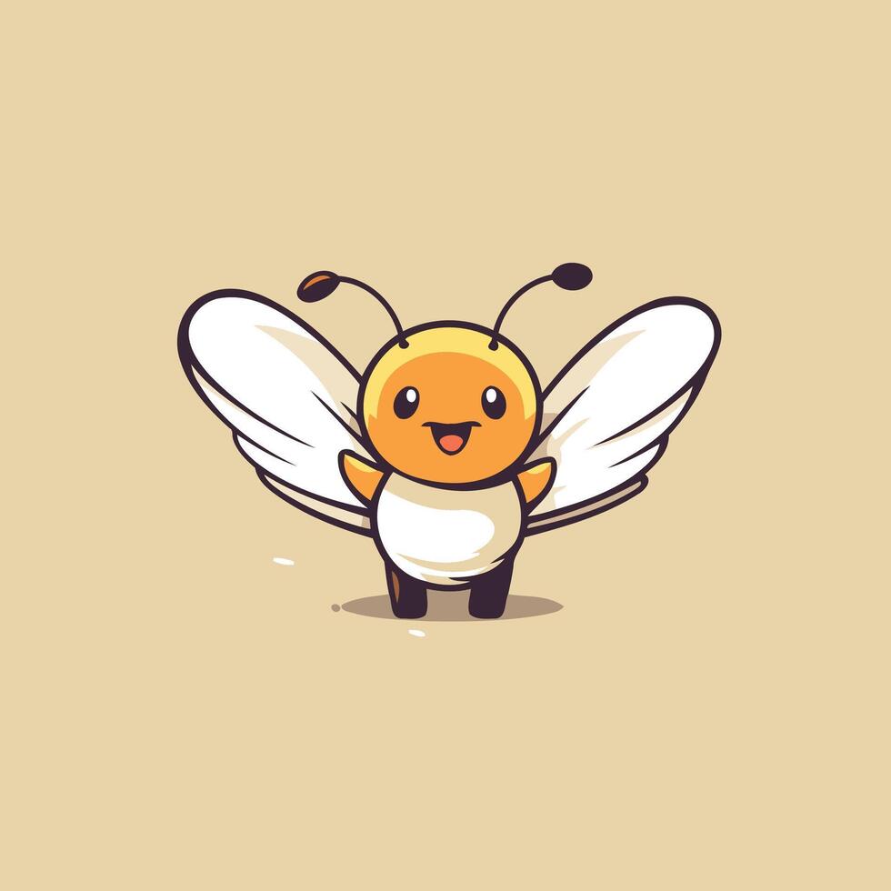 Cute cartoon bee illustration of a cute cartoon bee vector