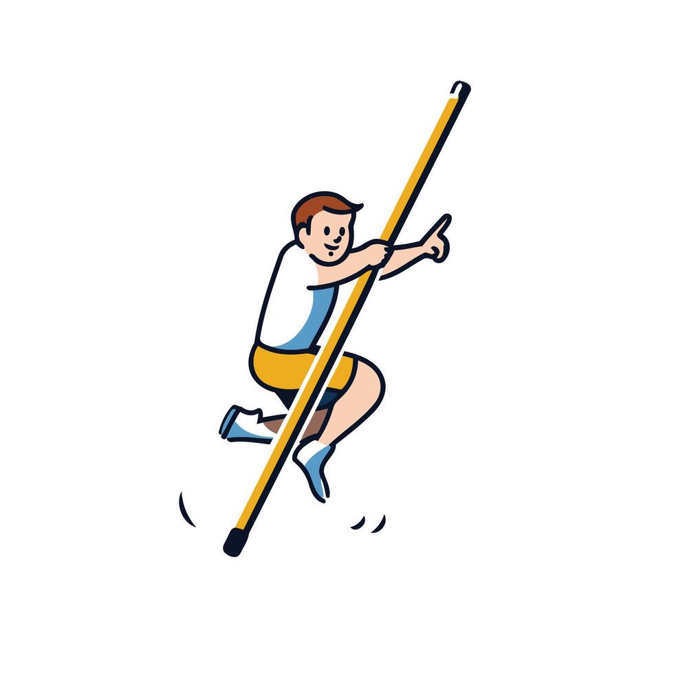 Athlete man running on a track and field competition illustration vector
