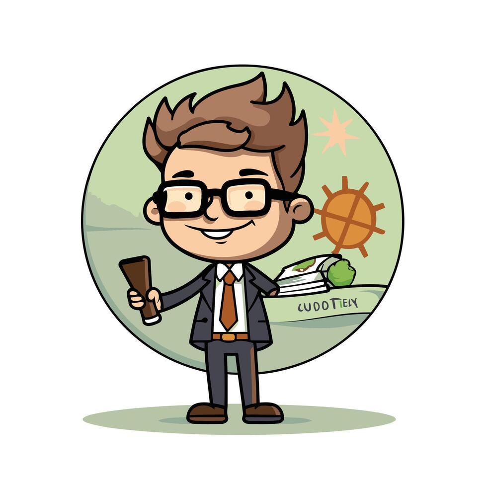 Businessman cartoon design illustration eps 10 Businessman cartoon design vector