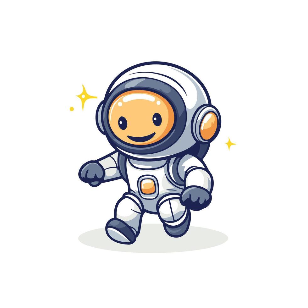 Astronaut in space suit illustration on white background vector