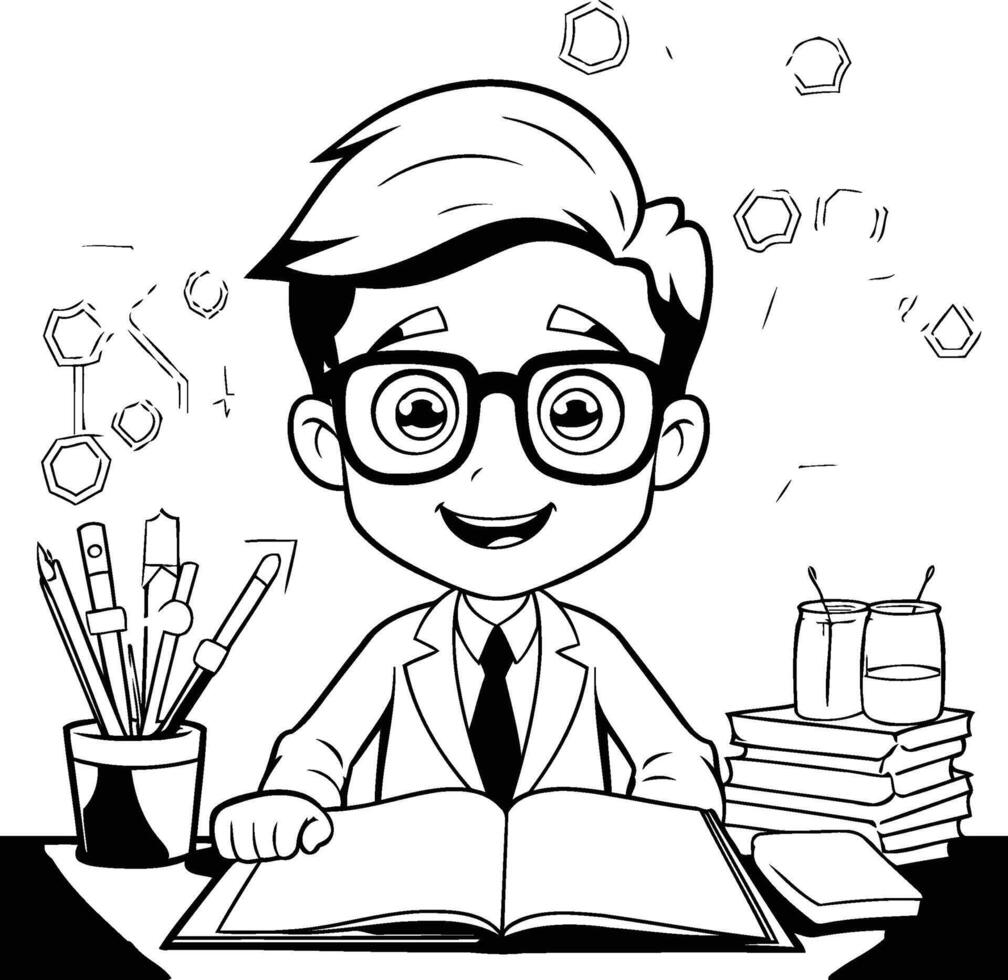 Teacher cartoon design School education learning knowledge study and class theme illustration vector