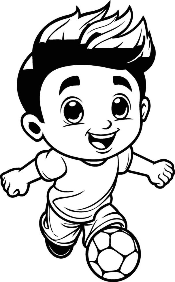 Soccer Boy Cartoon Mascot Character Design Illustration vector