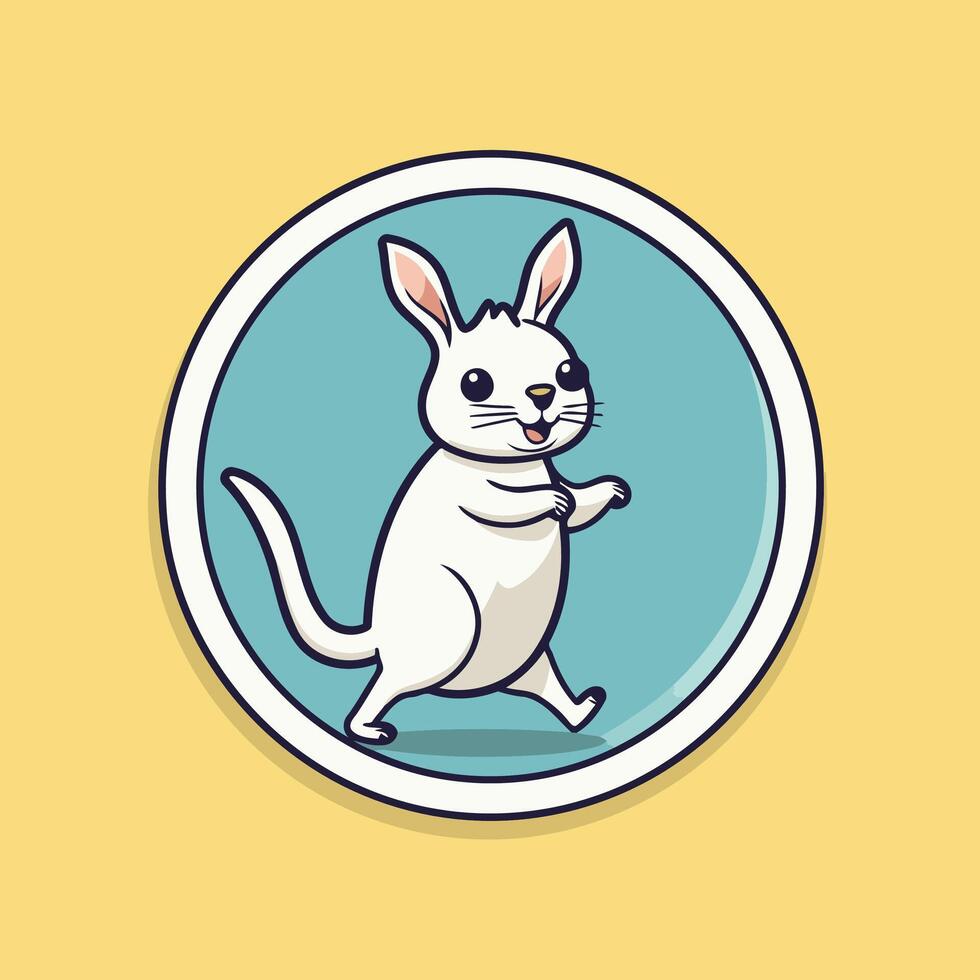 Rabbit cartoon icon Animal and pet theme Colorful design illustration vector