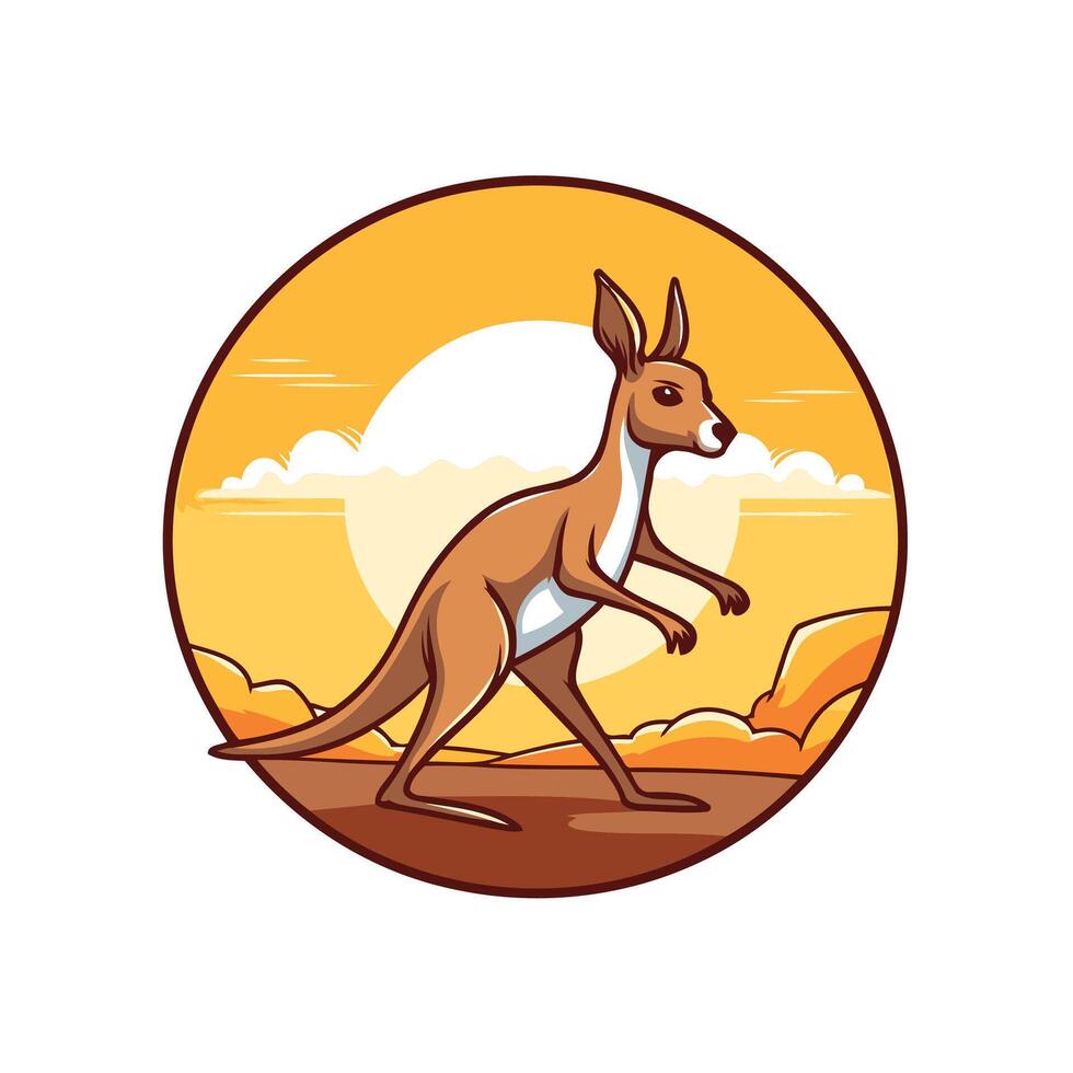 Kangaroo icon Cartoon illustration of kangaroo icon for web design vector