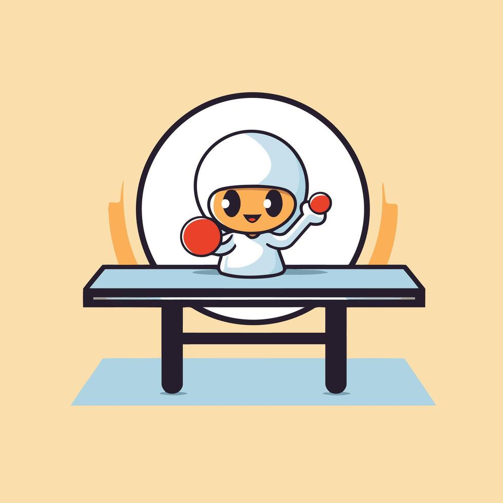 Cute astronaut character illustration Cartoon astronaut in space suit and boxing gloves vector