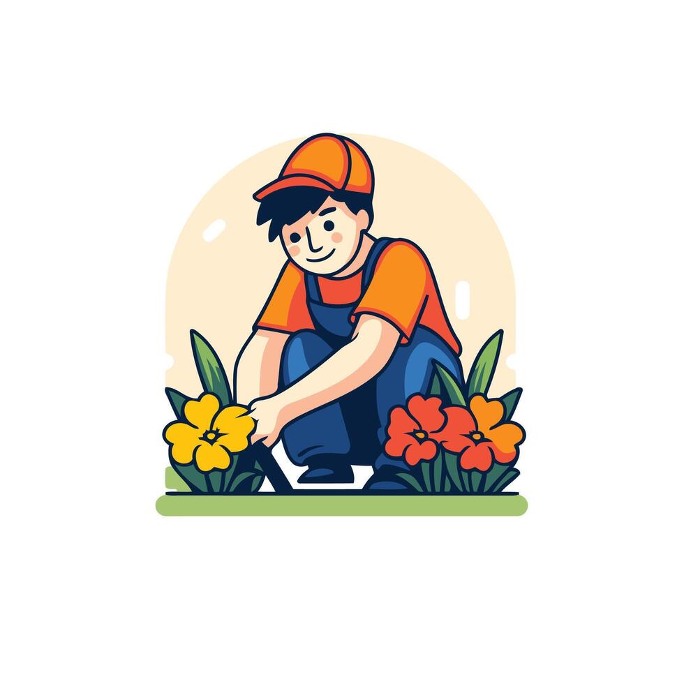 Gardening horticulture landscaping landscaping icon vector