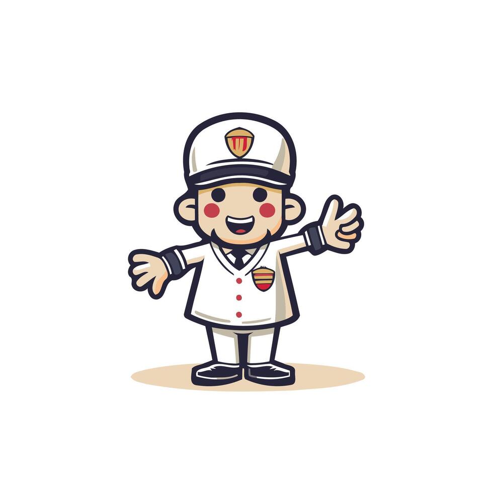 Chef Cartoon Mascot Character Icon Illustration Design vector