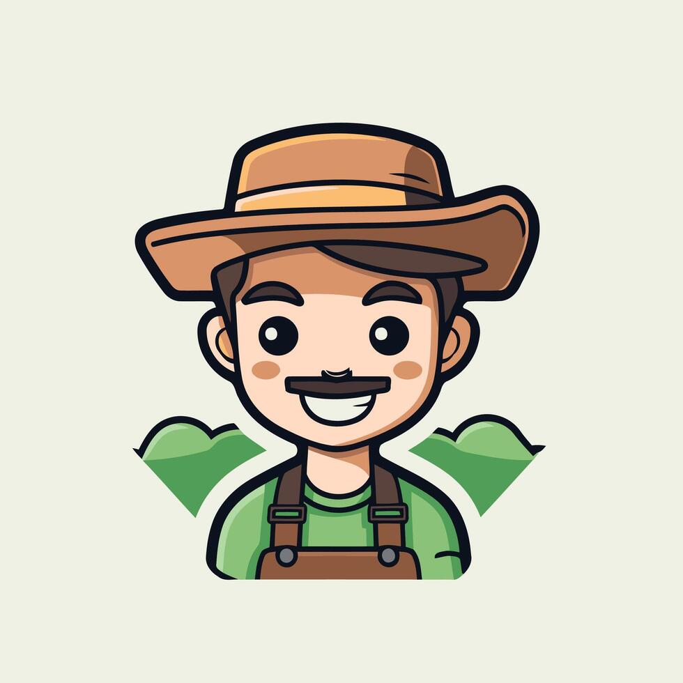 farmer cartoon design illustration eps10 graphic element vector