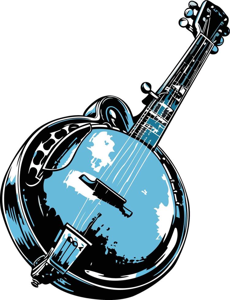 Bluegrass Banjo Illustration vector