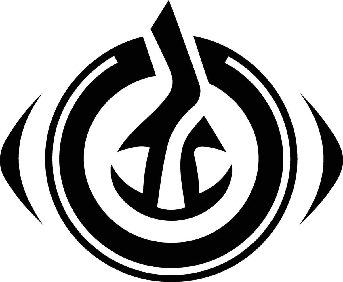 Abstract tribal tattoo design with bold lines and a powerful, eye-catching shape vector