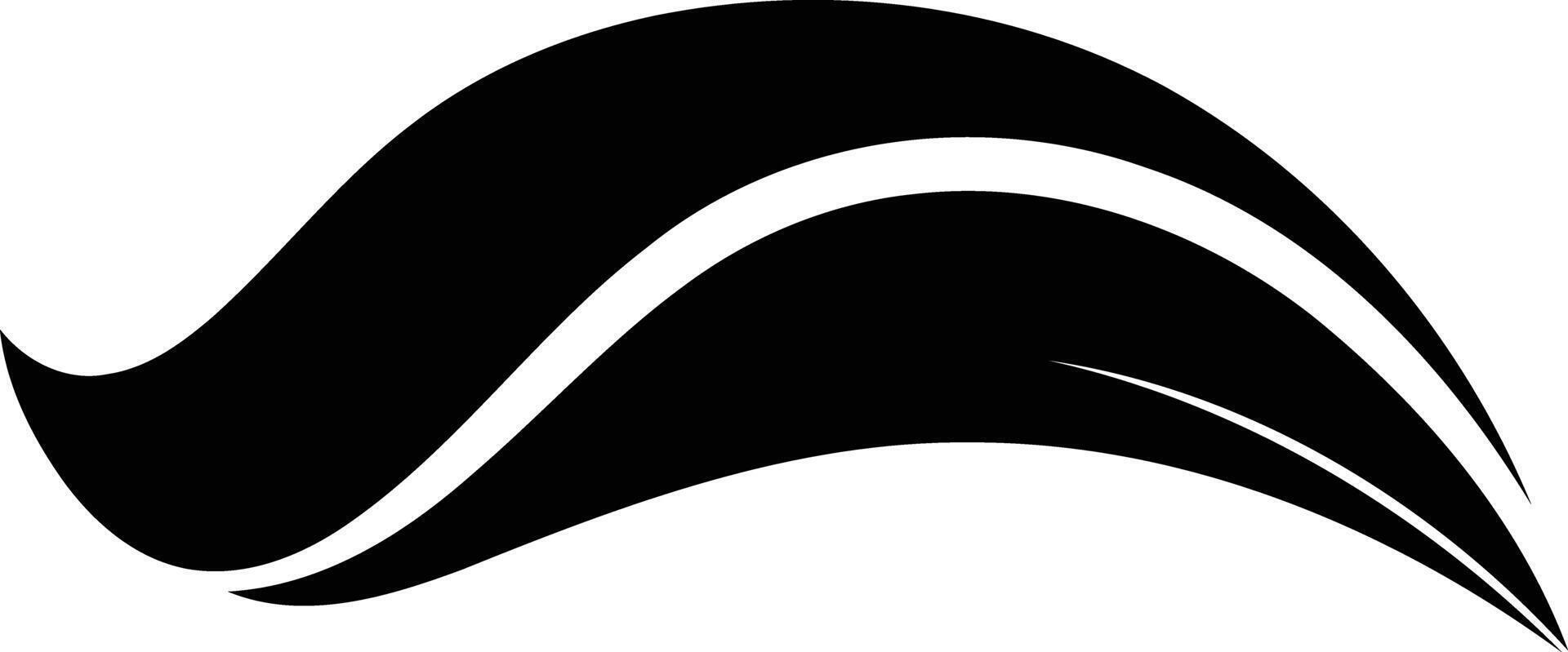 Simple, elegant, and versatile black and white swoosh logo design vector