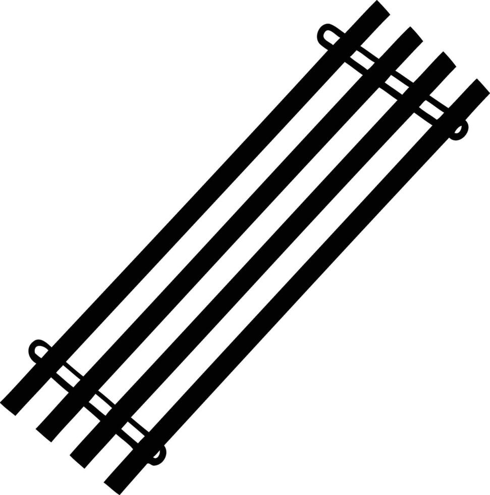 Simple black and white illustration of a grill grate, perfect for use in design projects related to cooking, grilling, or outdoor living vector