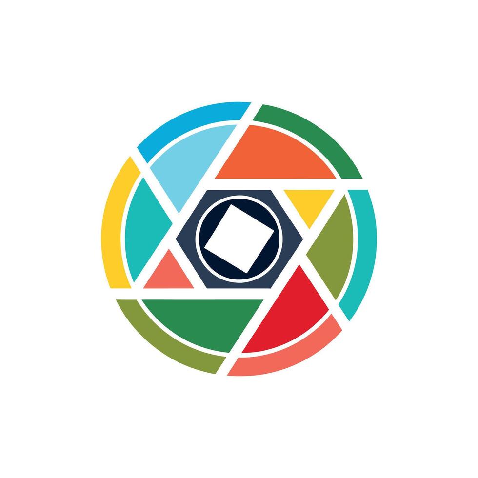 Simple Camera shutter logo vector
