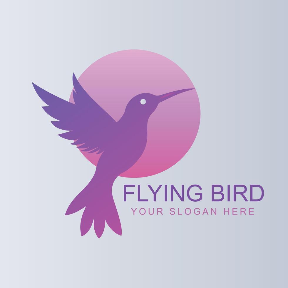 Flying Bird logo design vector